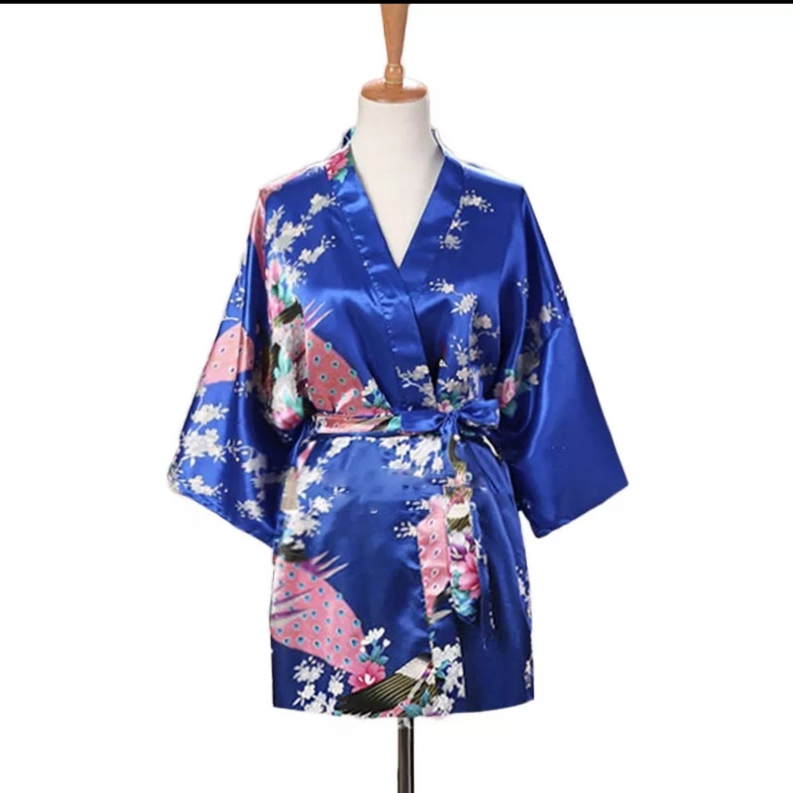 Kimono scurt albastru