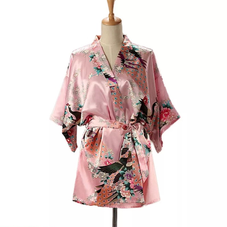 Kimono scurt roz
