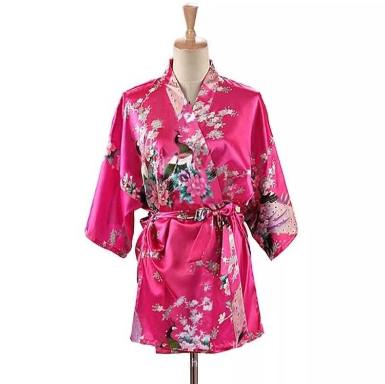 Kimono scurt rosu trandafir