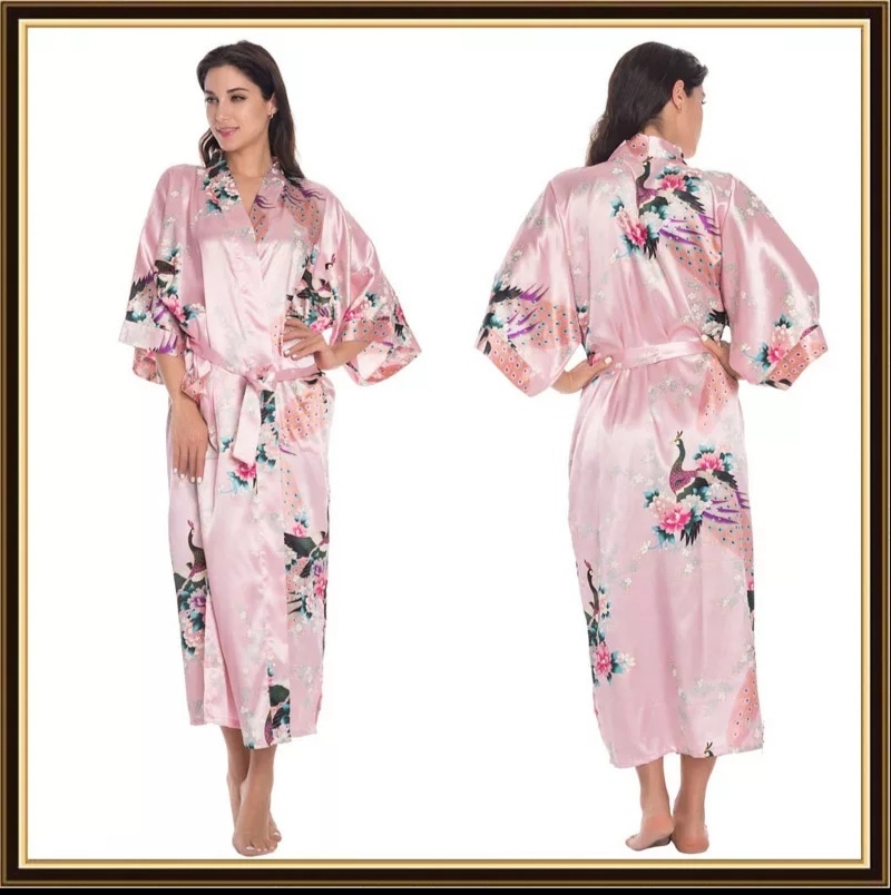 Kimono lung roz