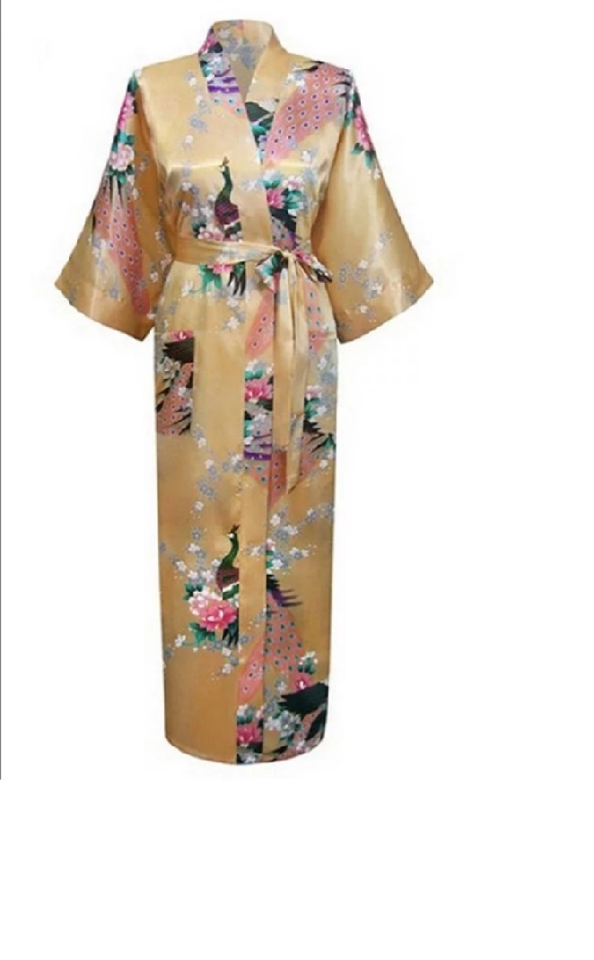Kimono lung galben