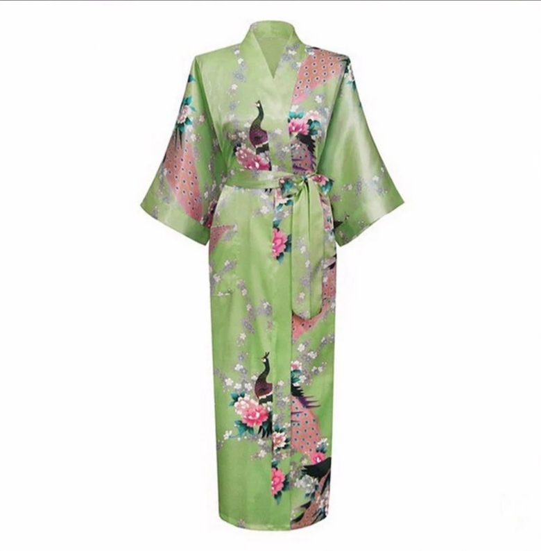 Kimono lung verde