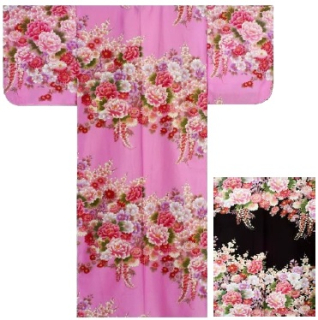 Kimono japonez - Flori în floare