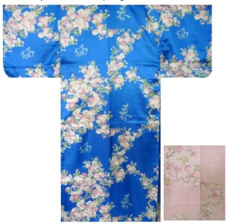 Kimono japonez - Cireș înflorit primăvara